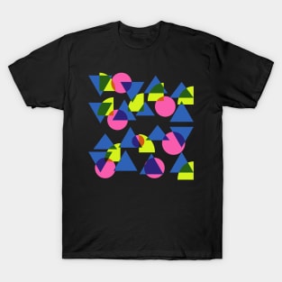 Simple 90s Shapes in Neon Colors T-Shirt